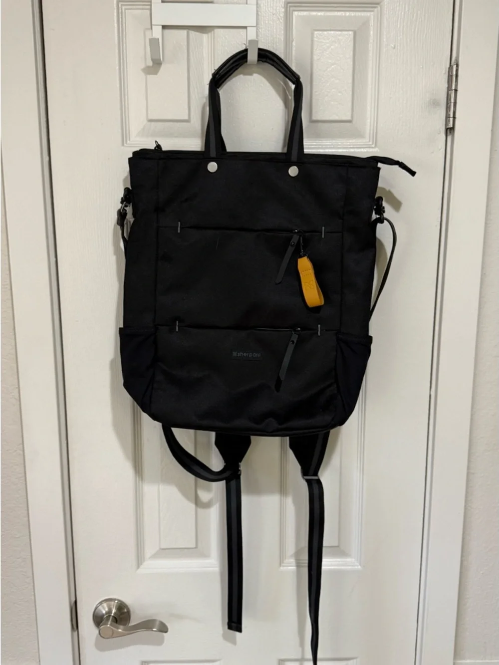 Sherpani Black Camden Backpack Tote Bag - Picture 2 of 8
